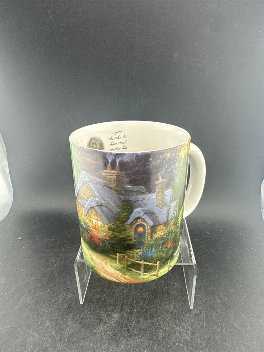 Thomas Kinkade Coffee Mug w/Scriptures “New Day Dawning” AMCAL - VERY GOOD